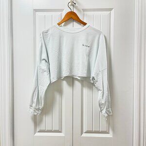 OAK + FORT "Palm Springs" Cropped Long Sleeve Light Blue - Small